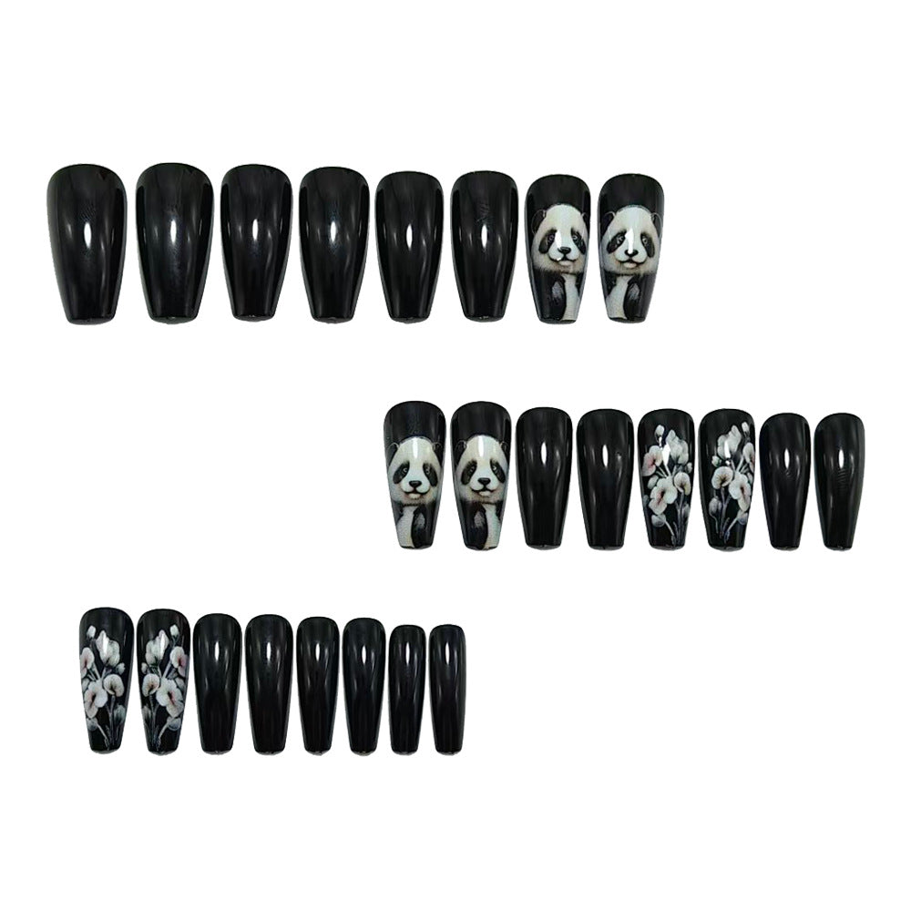 Panda motif artificial nails Stornfield