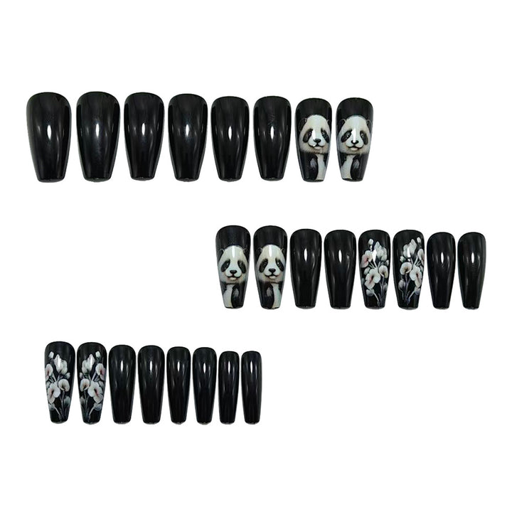 Panda motif artificial nails Stornfield