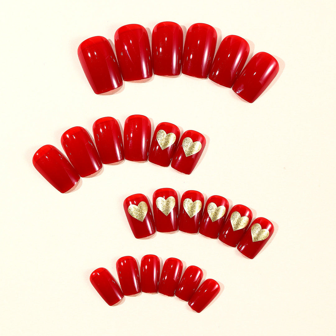 Heart-Embellished Nail Art Set Stornfield