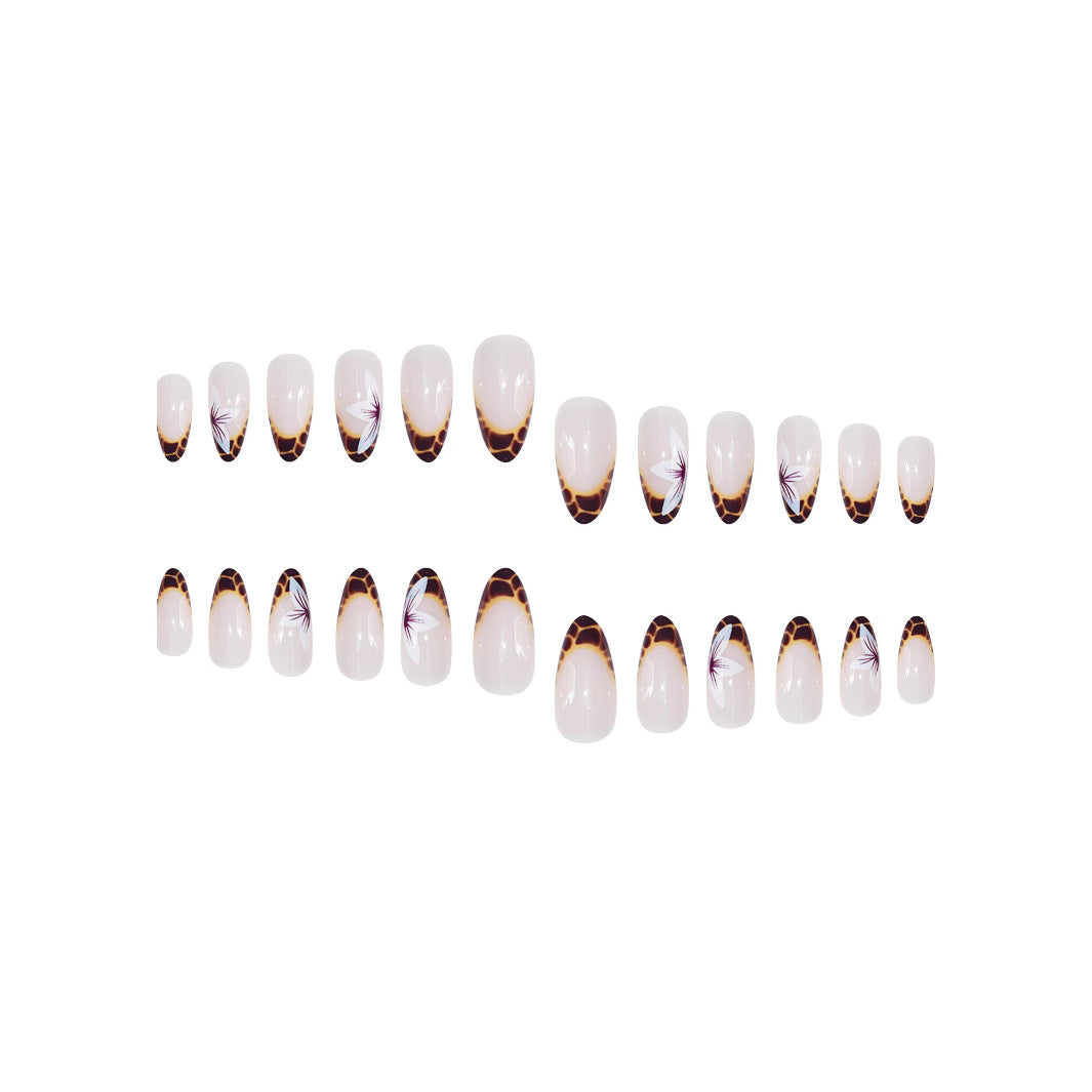 Exquisite Floral Design Stiletto Nails Stornfield