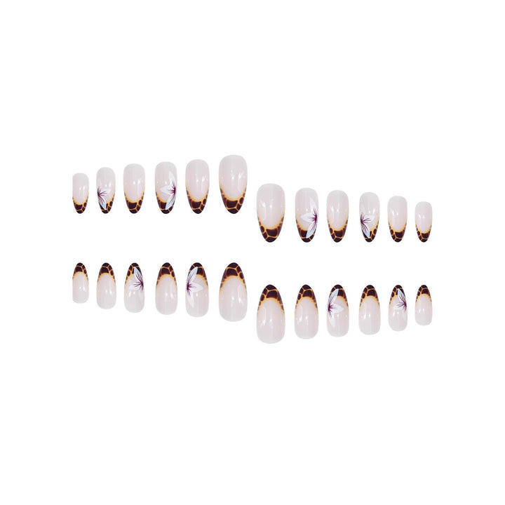 Exquisite Floral Design Stiletto Nails Stornfield