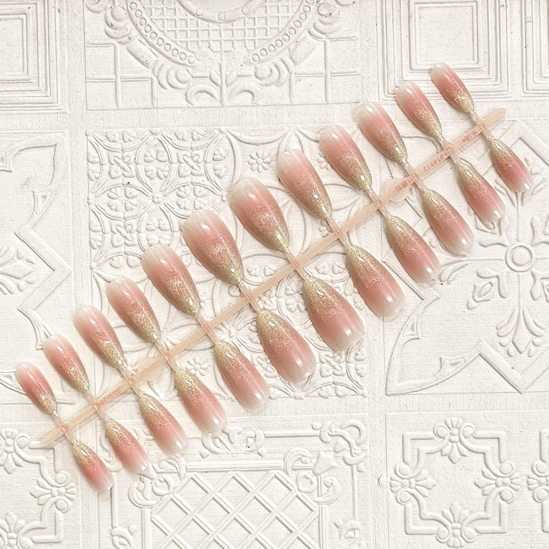 Premium Glitter Ombre Press-On Nails Stornfield