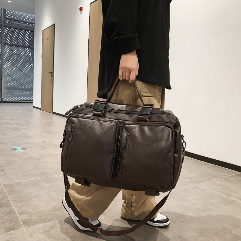 Multi-Functional Leather Weekend Bag Stornfield