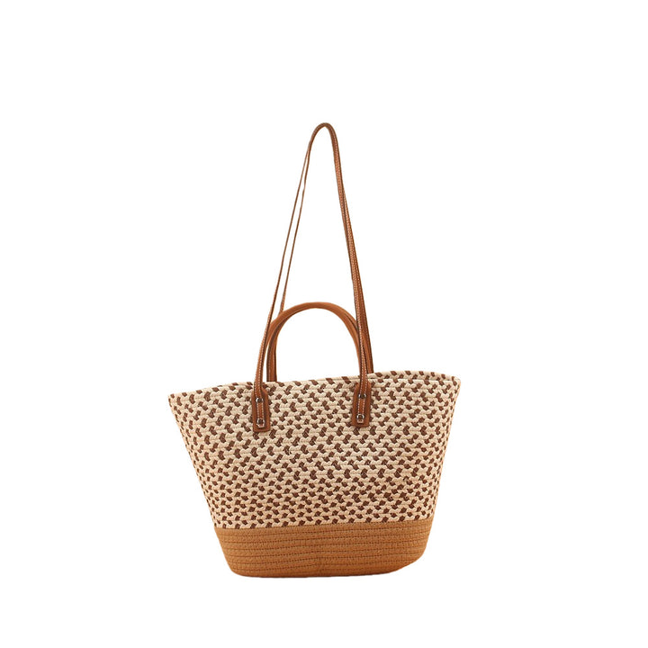 Elegant and Spacious Beach Bag with Woven Design Stornfield