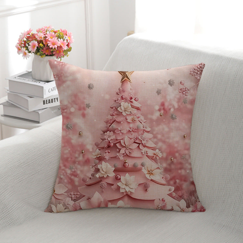 Artistic Deer Illustration Throw Pillow