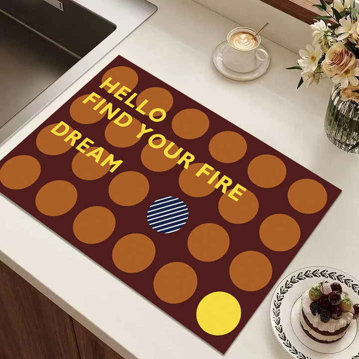 Playful Textured Kitchen Mat Stornfield