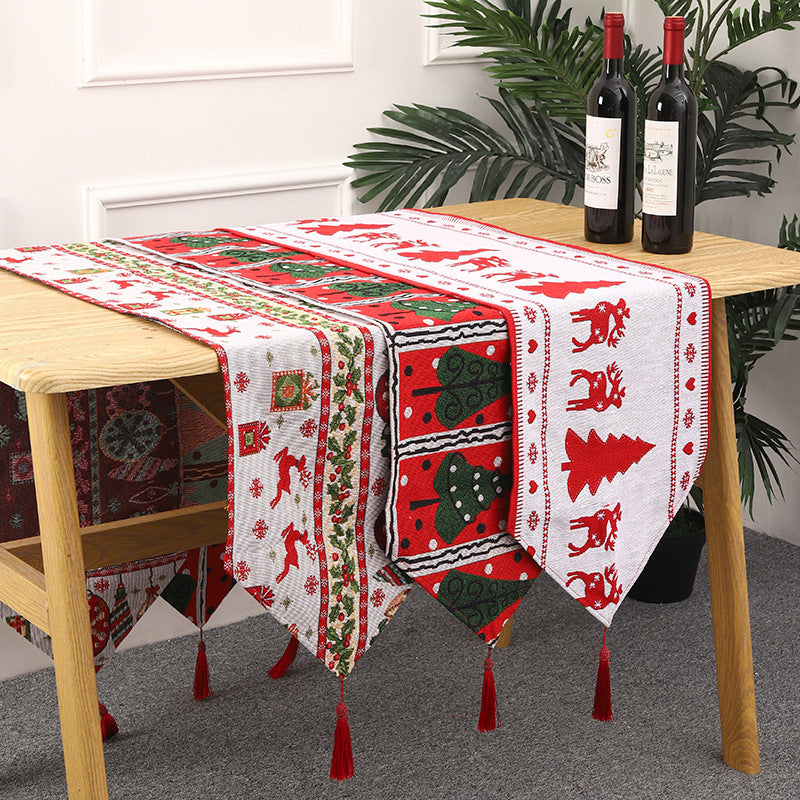 Christmas table runner with reindeer motif Stornfield
