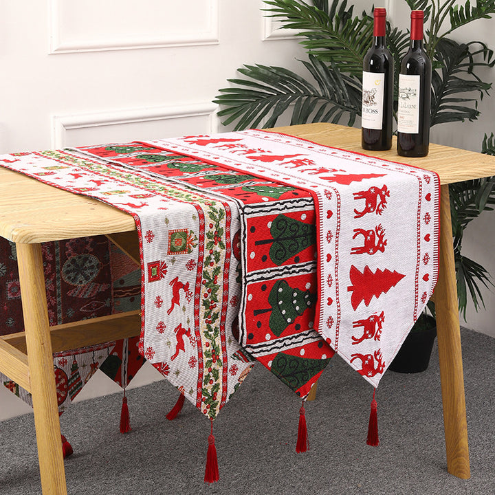 Christmas table runner with reindeer motif Stornfield