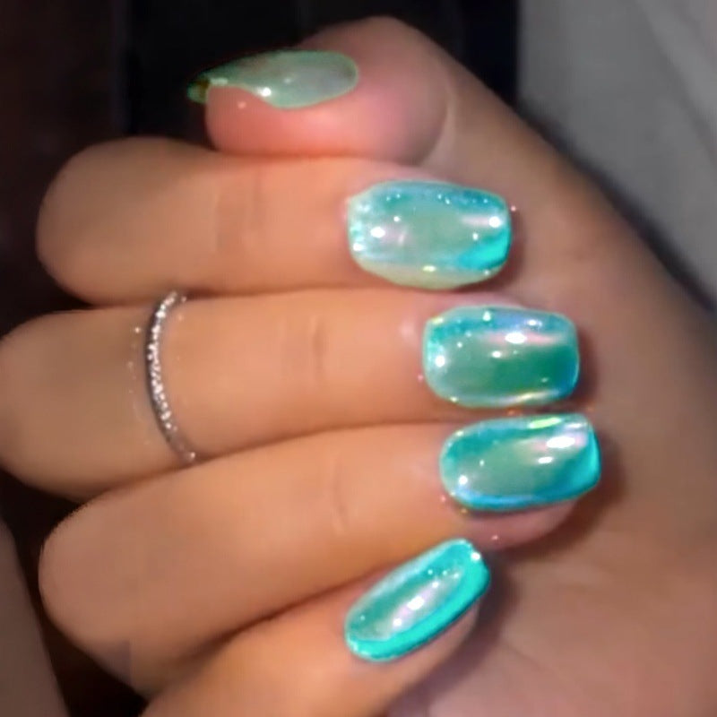 Iridescent Glossy Press-On Nail Set Stornfield
