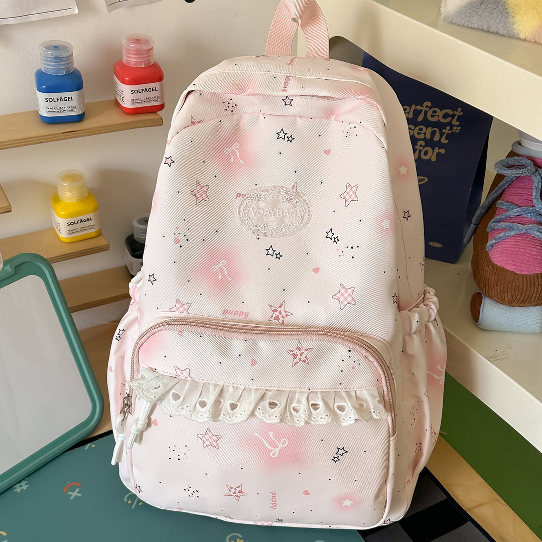 Charming Star-Embellished Casual Backpack Stornfield 1791205440