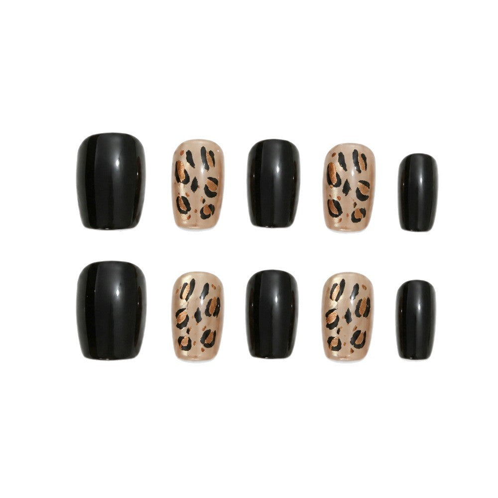 Artistic Leopard Print Nail Enhancements