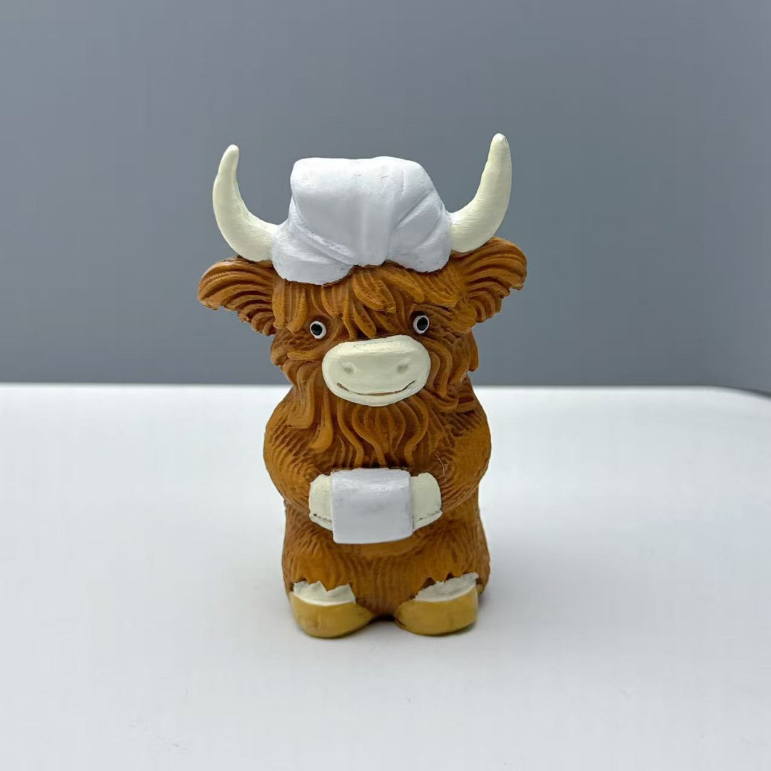 Funny Highland Cattle Figurine Stornfield