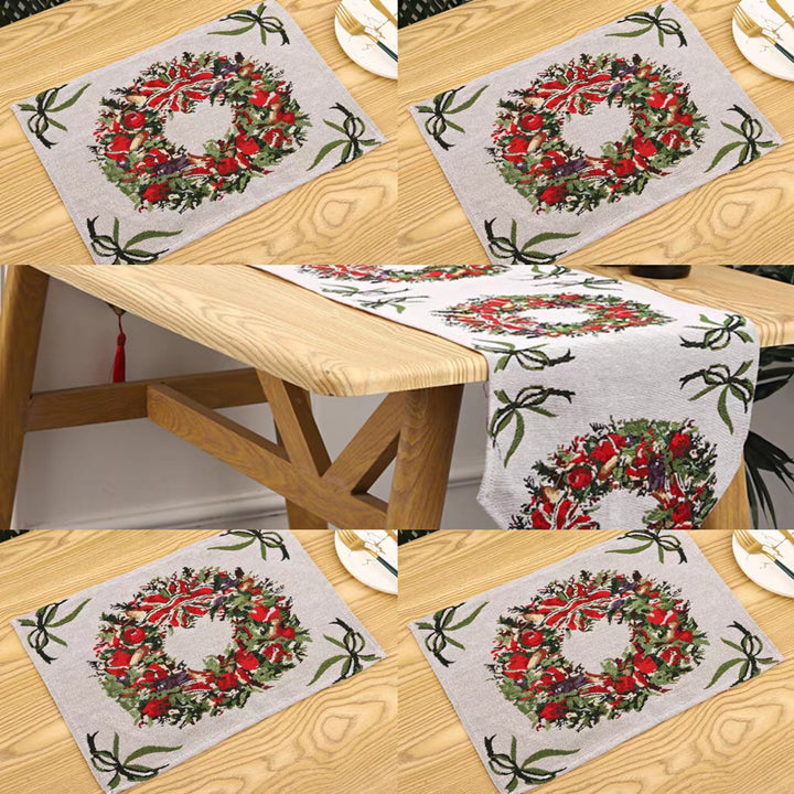 Festive tablecloth with Christmas tree motif Stornfield