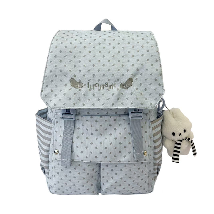 Star-Patterned Multi-Pocket Backpack Stornfield