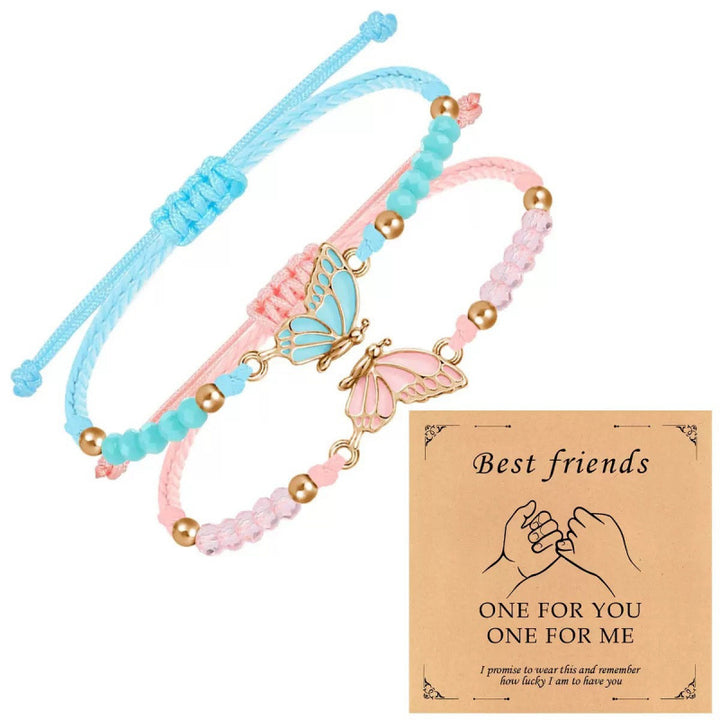 Butterfly Charm Necklace and Bracelet Set Stornfield