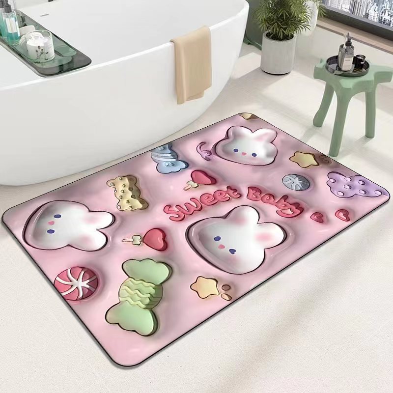 Cute Cartoon Cat Shape Bath Mat Stornfield
