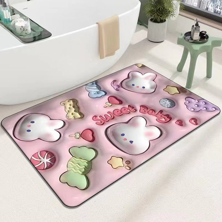 Cute Cartoon Cat Shape Bath Mat Stornfield