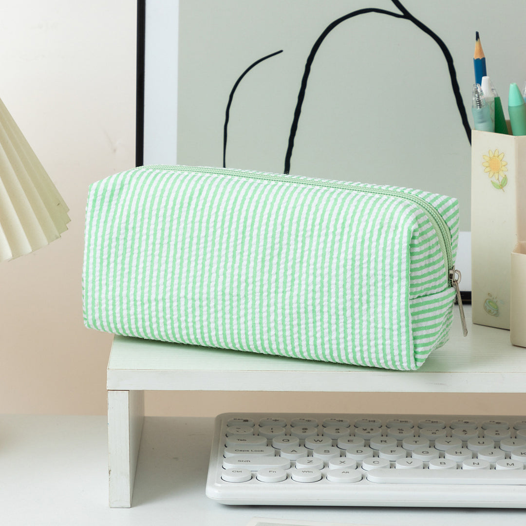 Striped Zippered Pencil Case Bag Stornfield