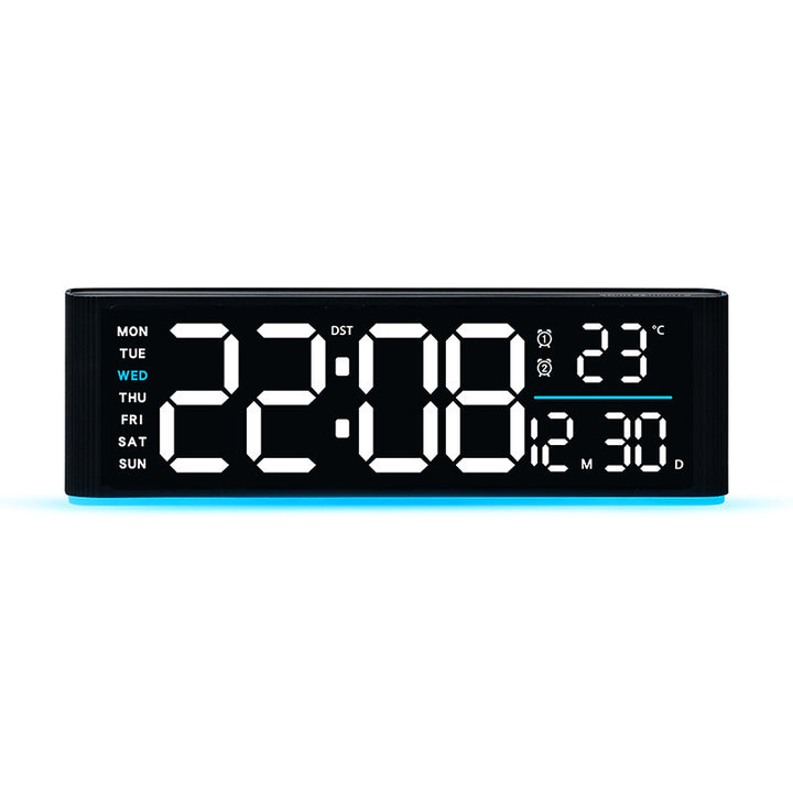 Digital LED alarm clock with temperature and day of week display Stornfield