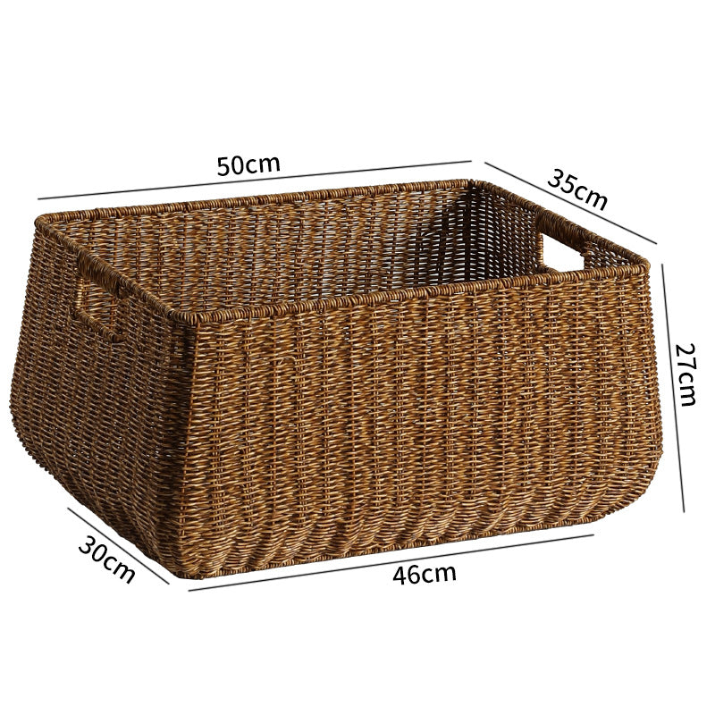 Large Handwoven Storage Basket with Ergonomic Handles Stornfield