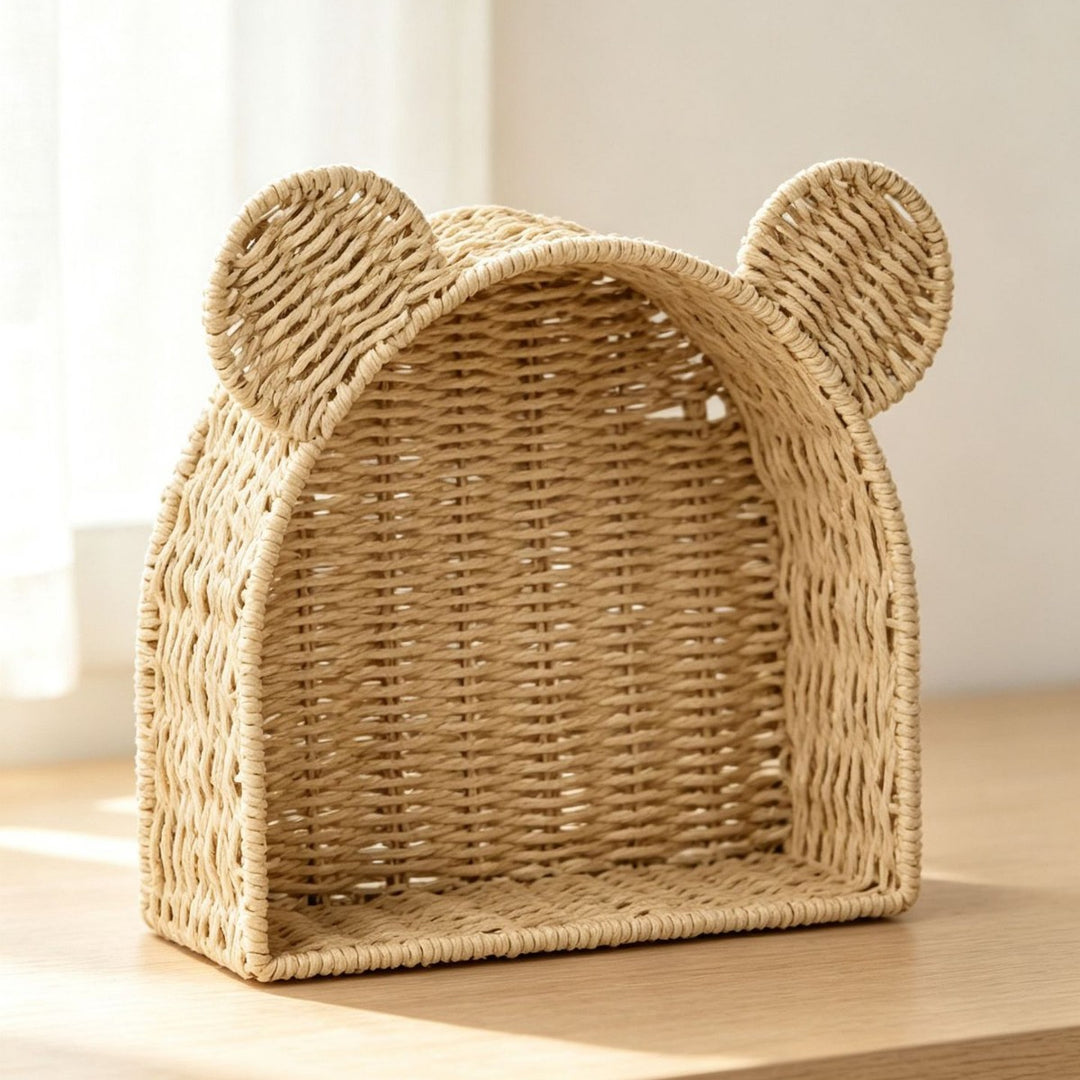 Playful storage basket with ears Stornfield