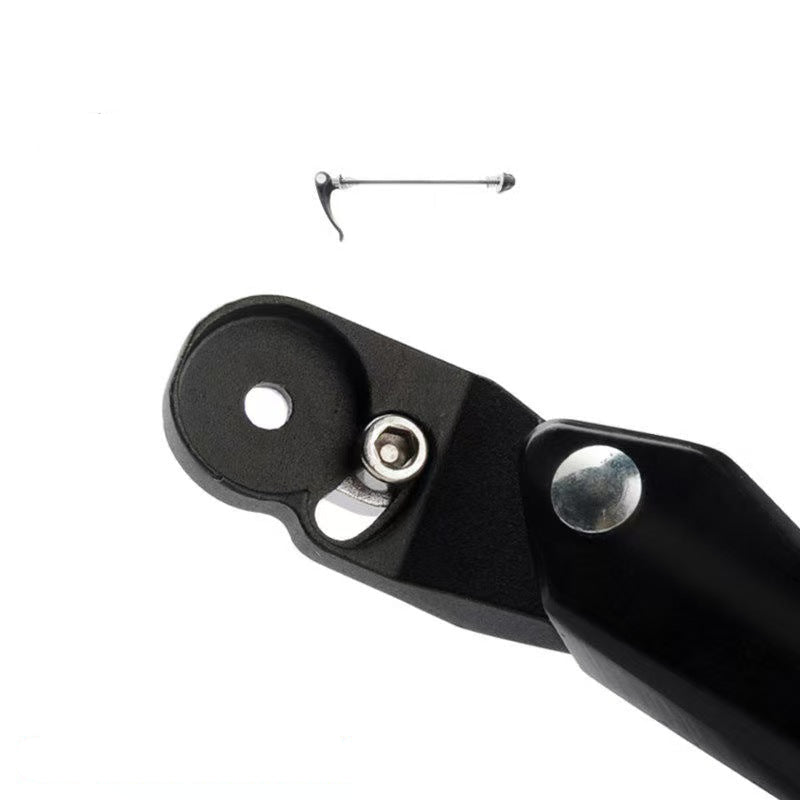 adjustable rear bicycle kickstand with hinged mounting plate and rubber foot Stornfield