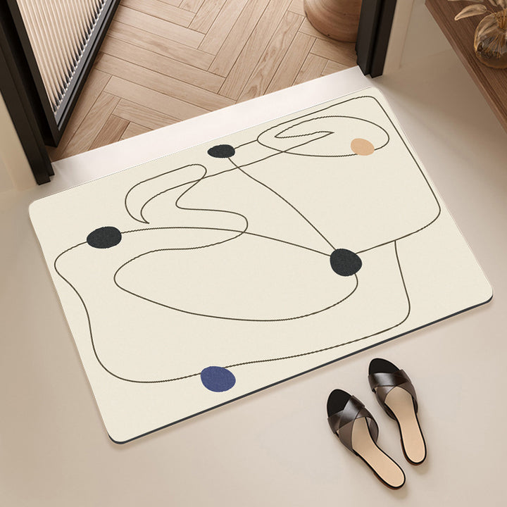 Artistic Cat-Themed Bath Mat Stornfield