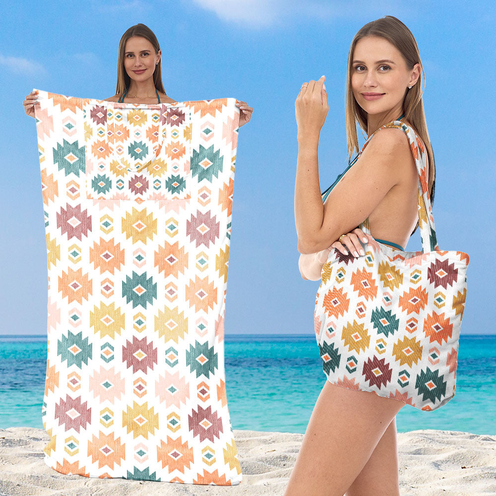 Beach towel with creative sea turtle pattern Stornfield