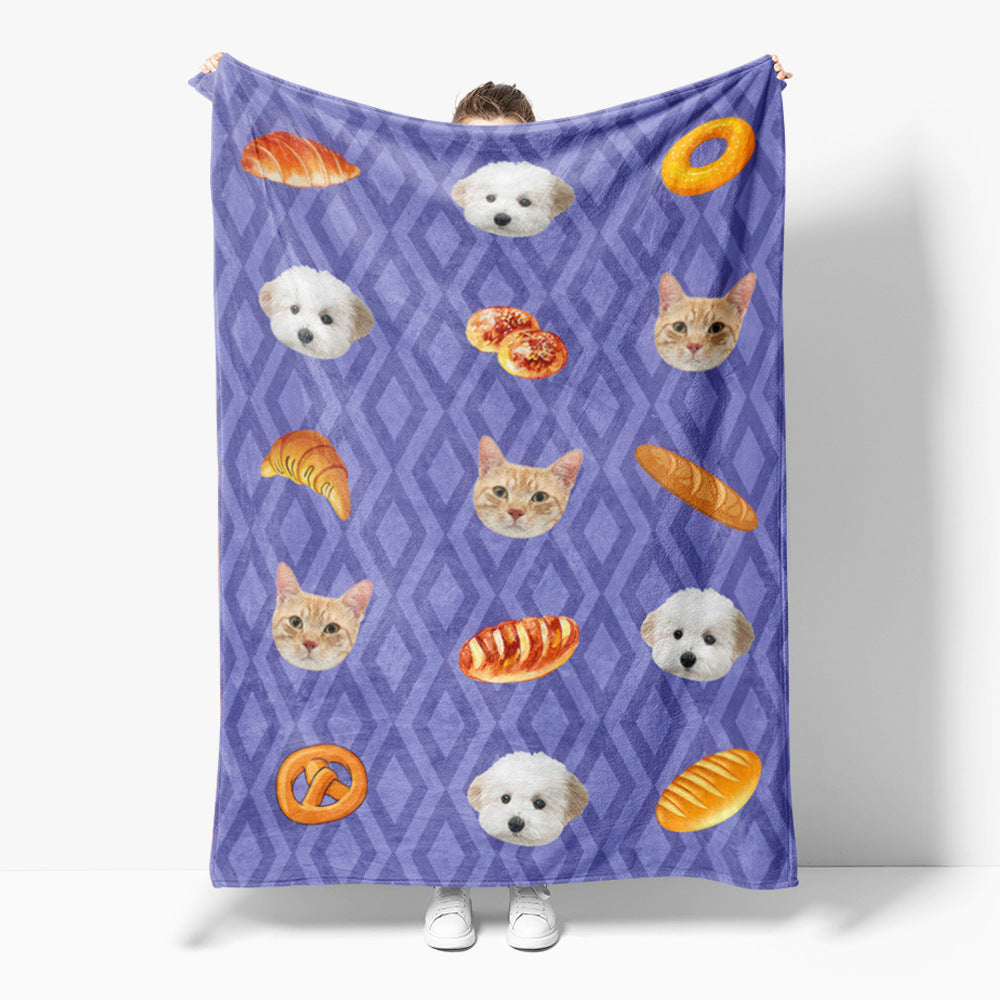 Cute Cat Pattern Fleece Blanket Stornfield