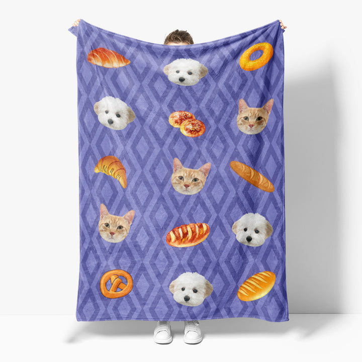 Cute Cat Pattern Fleece Blanket Stornfield