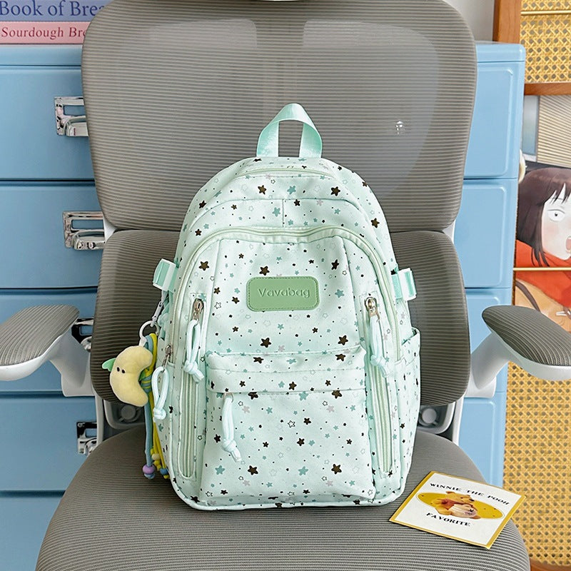 Star-Print Multi-Pocket Backpack Stornfield