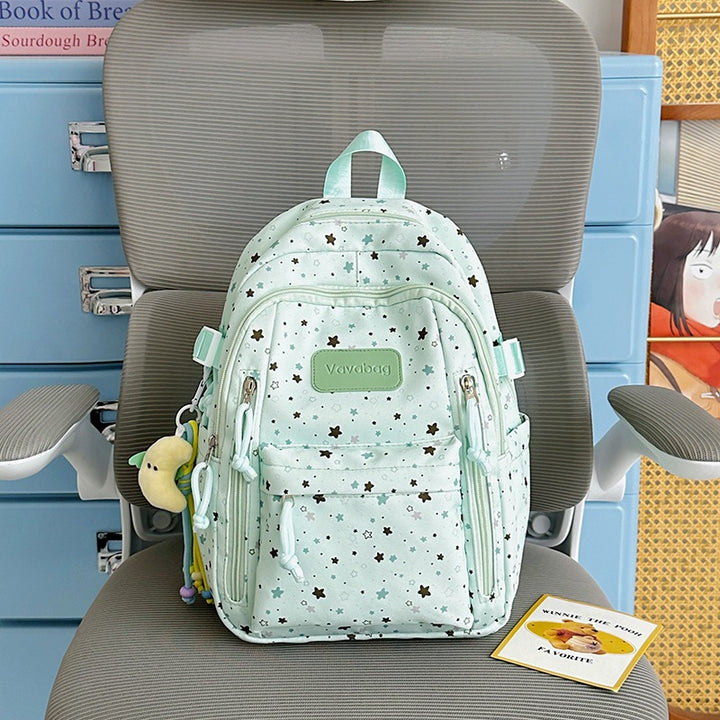 Star-Print Multi-Pocket Backpack Stornfield