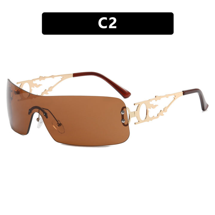 Women's futuristic Shield sunglasses with unique Stornfield frame