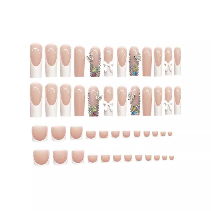 Elegant 3D Crystal-Embellished Acrylic Nail Extensions Stornfield