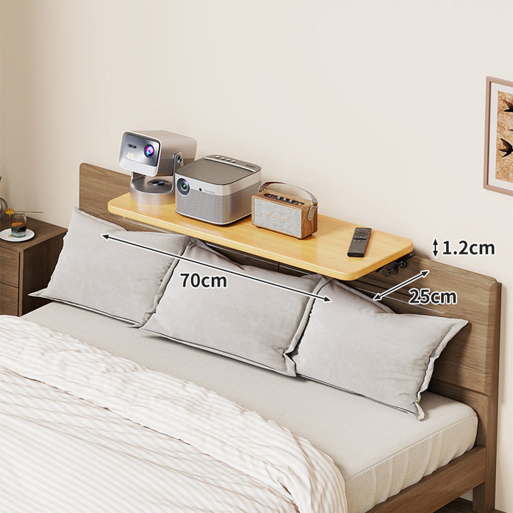 Slim Wall-Mounted Floating Bedside Shelf with Concealed Brackets
