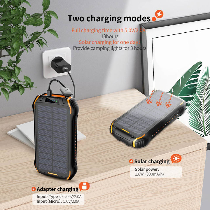 Solar power bank with high storage capacity and IP66 protection Stornfield