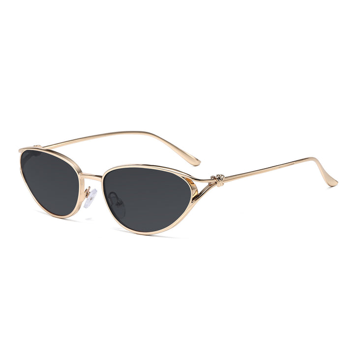 Cat-Eye Sunglasses with Elegant Metallic Accents Stornfield