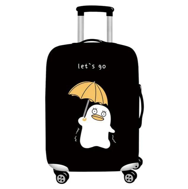 Unisex stretchable suitcase cover with cute alpaca design, elastic protective cover for hard-shell and fabric suitcases Stornfield
