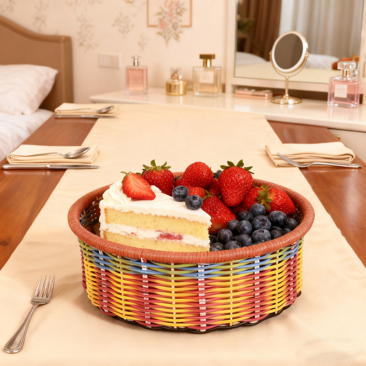 Decorative Round Storage Basket Stornfield