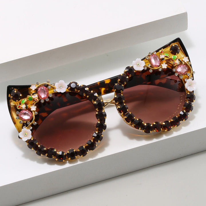 Women's Heart-shaped Sunglasses with Sparkling Accents Stornfield