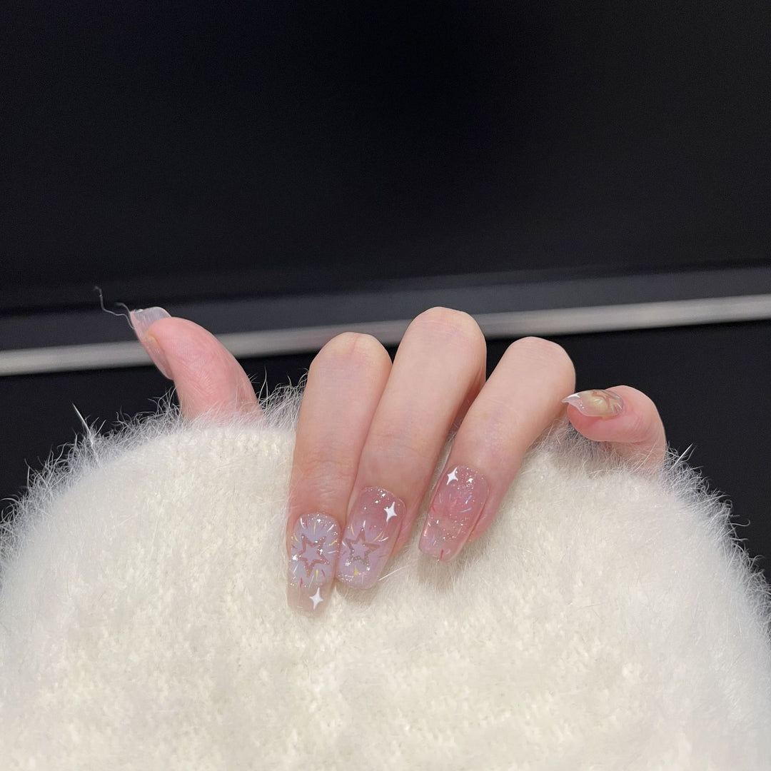 Starry Sky-Inspired Press-On Nail Art Set Stornfield