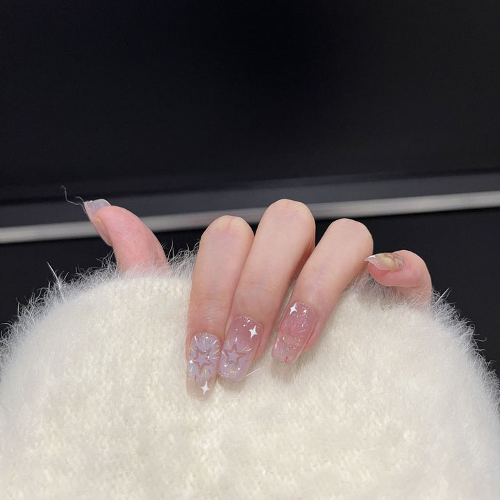 Starry Sky-Inspired Press-On Nail Art Set Stornfield