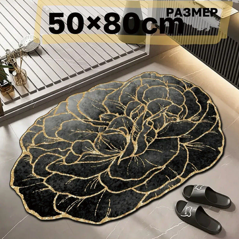Floral Design Bath Mat