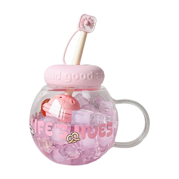 Women's drink container with integrated straw and cheerful fruit style design Stornfield
