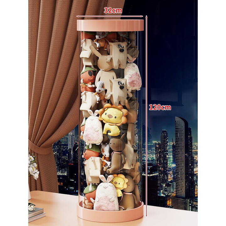Tall Clear Acrylic Plush Toy Display Tower Organizer