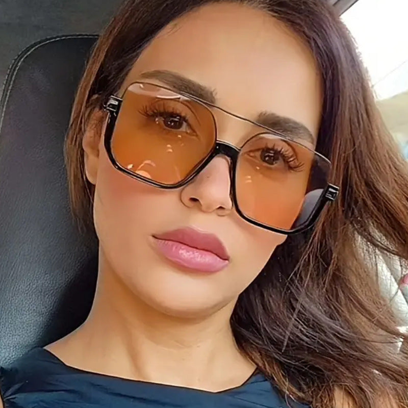 Women's trendy square sunglasses with transparent frame Stornfield