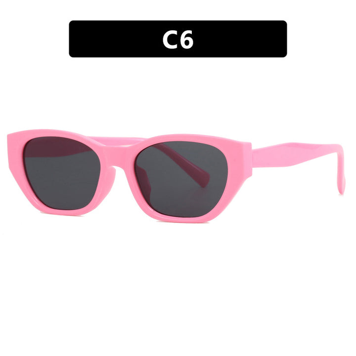 Women's futuristic cat-eye sunglasses with transparent frame and comfortable UV protection Stornfield