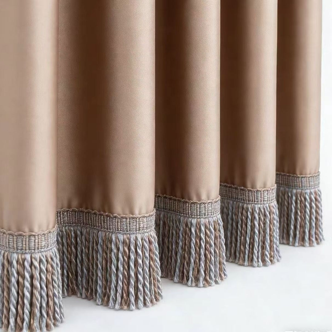 Noble curtain with fringe trim Stornfield