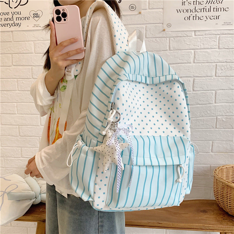 Charming Striped Patterned Backpack Stornfield