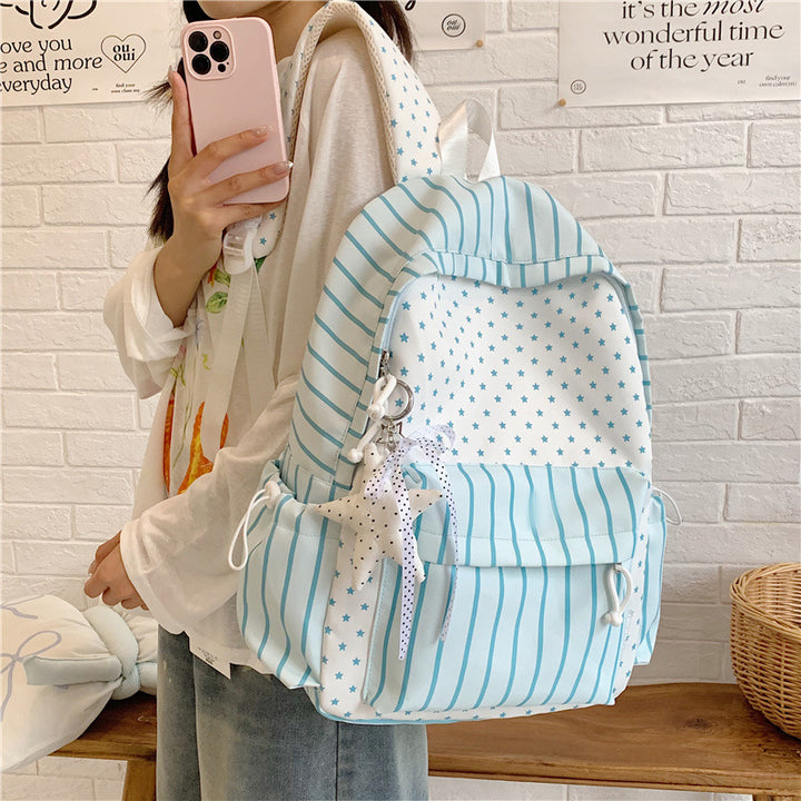 Charming Striped Patterned Backpack Stornfield